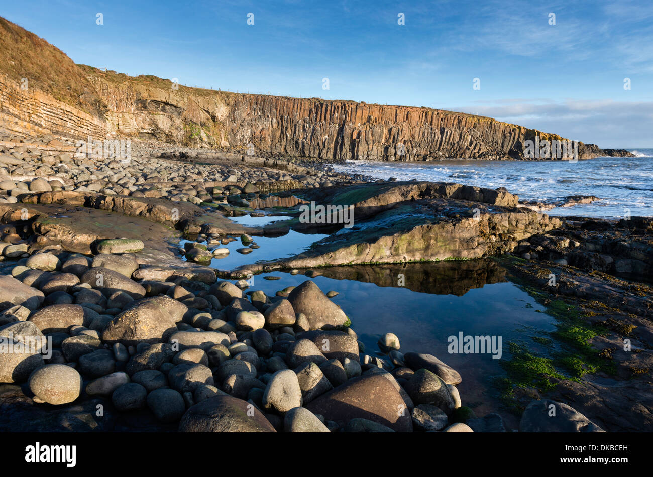 Der Northumberland Küste zu einem Cullernose Zeitpunkt Stockfoto