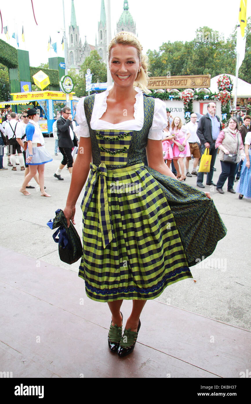 Franziska van Almsick Oktoberfestes am Hippodrom, München - 24.09.12 Stockfoto