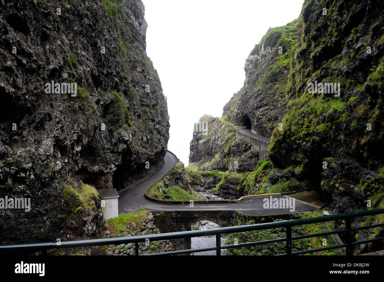 Madeira Portugal. Alte Straßen und Tunnel Netze geschlossen Stockfoto