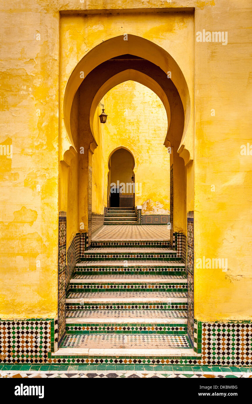 Mausoleum des Moulay Ismail, Meknès, Marokko Stockfoto