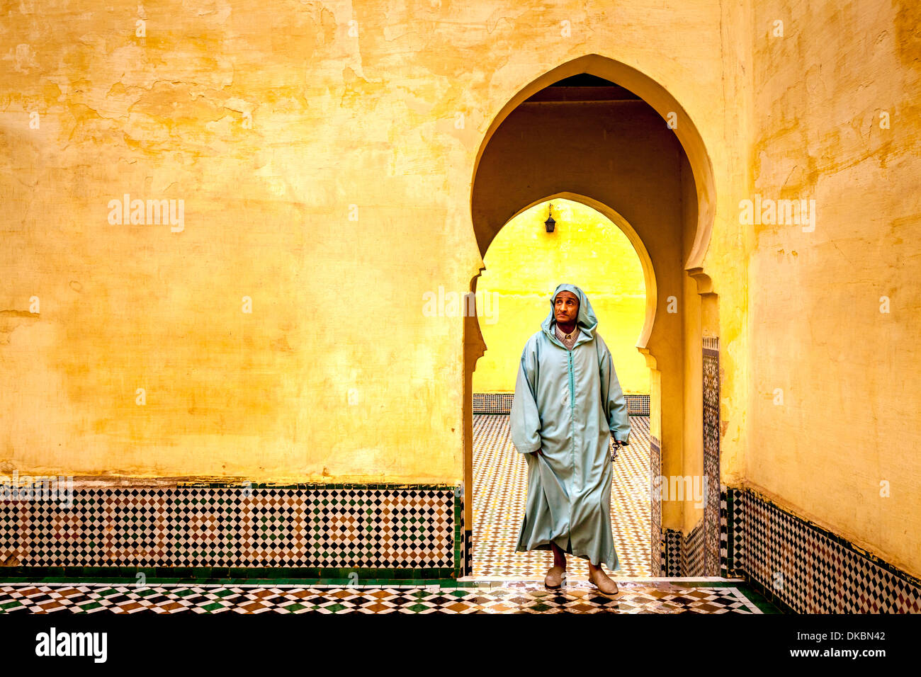 Mausoleum des Moulay Ismail, Meknès, Marokko Stockfoto