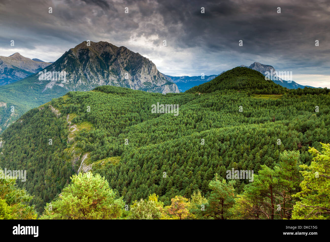 Blick vom Dorf Revilla, Provinz Huesca, Aragon, Spanien, Europa. Stockfoto