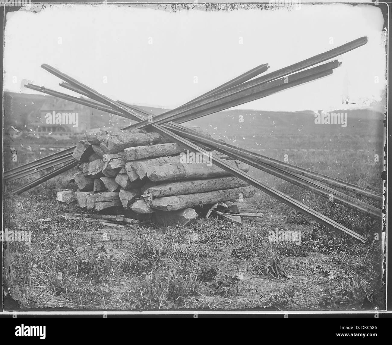 Konföderierten Methode Eisenbahnen, McCloud Mill, VA., 1863 zu zerstören. 524619 Stockfoto