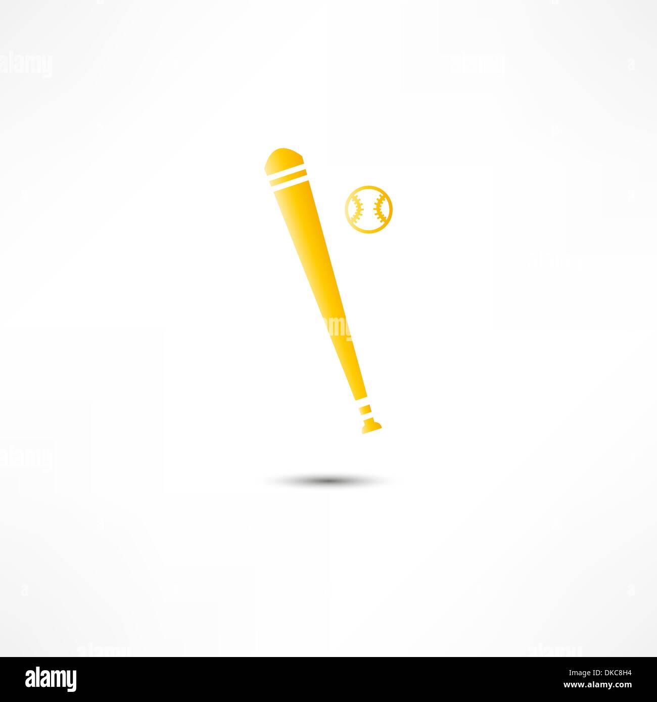 Baseball und Fledermaus-Symbol Stock Vektor