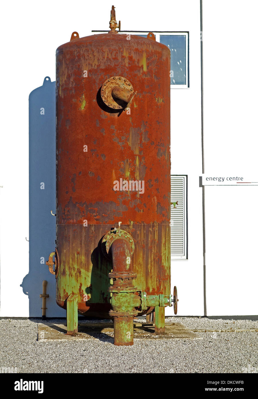 Eine alte industrielle Warmwasserspeicher Stockfotografie - Alamy