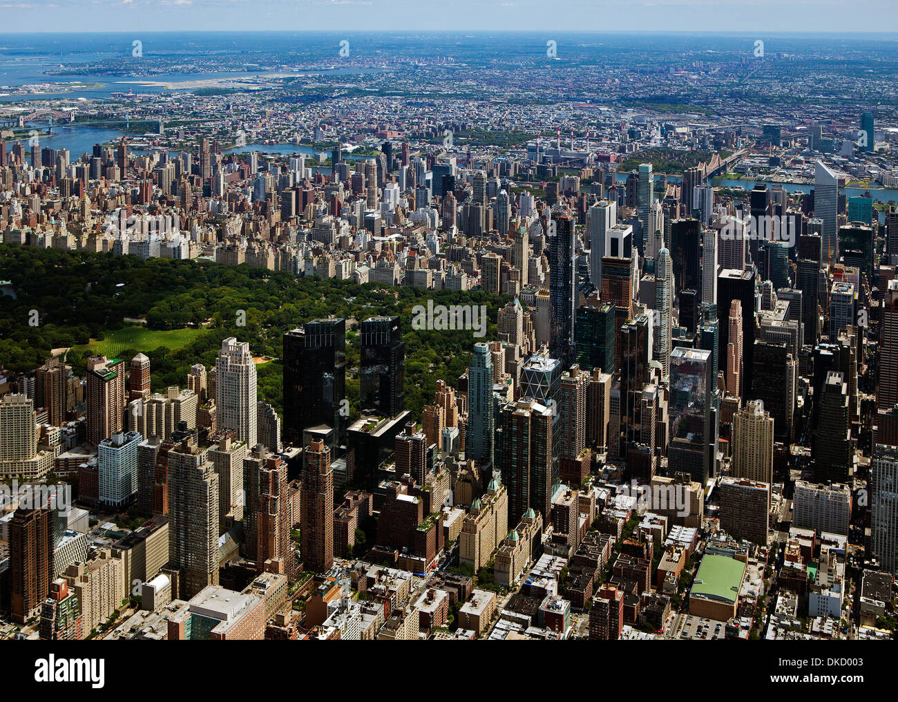 Luftaufnahme Central Park in Manhattan, New York City Stockfoto