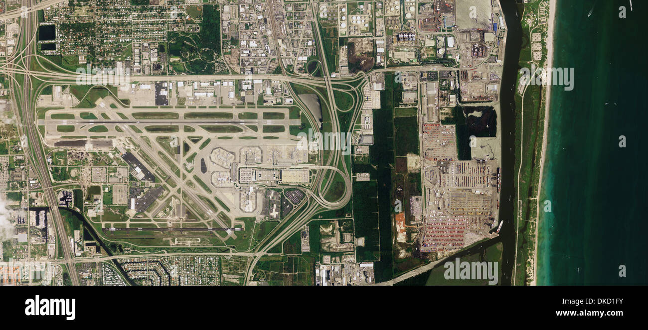 Luftbild Fort Lauderdale Hollywood International Airport FLL Stockfoto