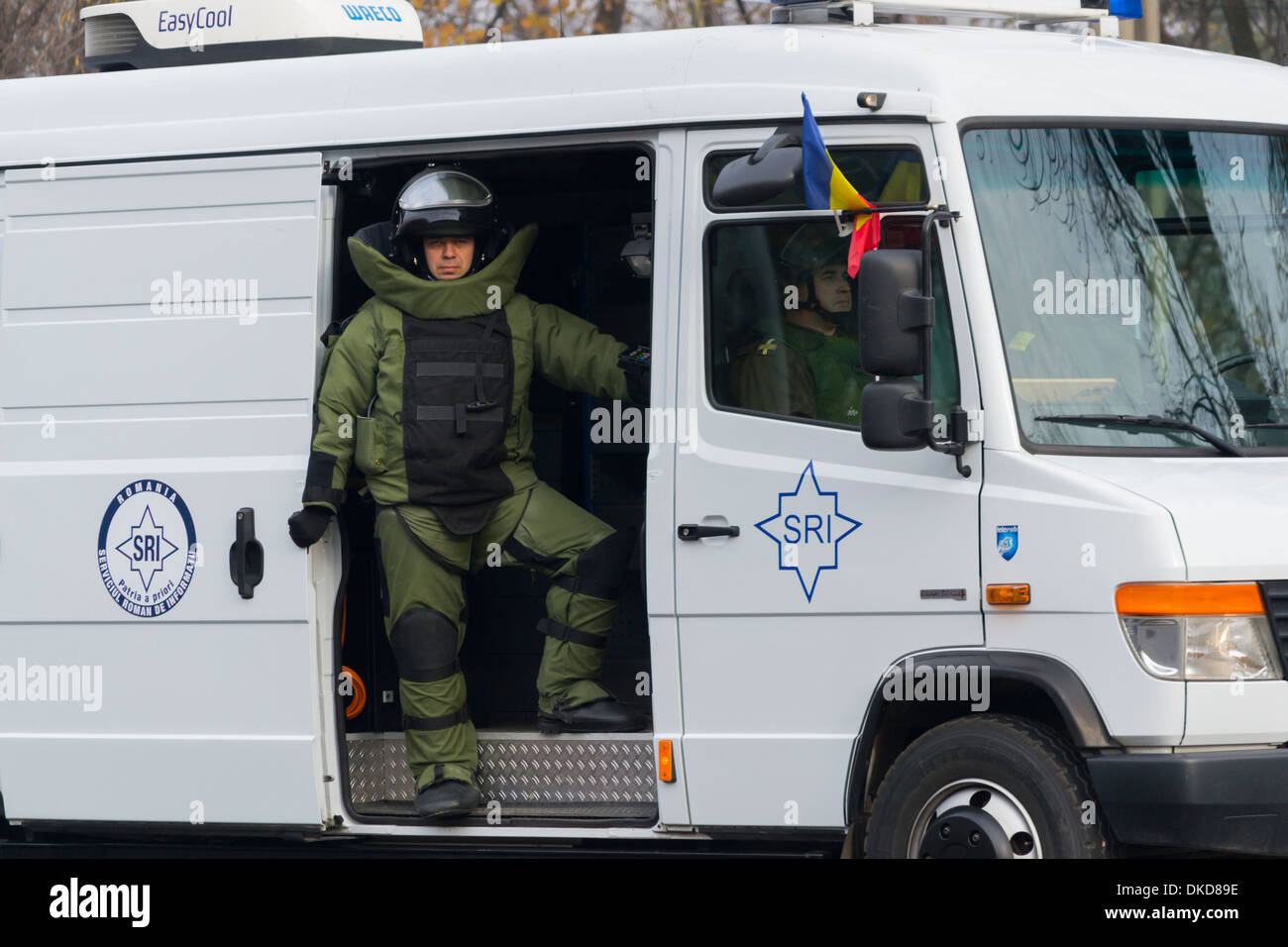 Rumänischen Geheimdienst Bomb Squad - 1. Dezember, Parade am Nationalfeiertag Rumäniens Stockfoto