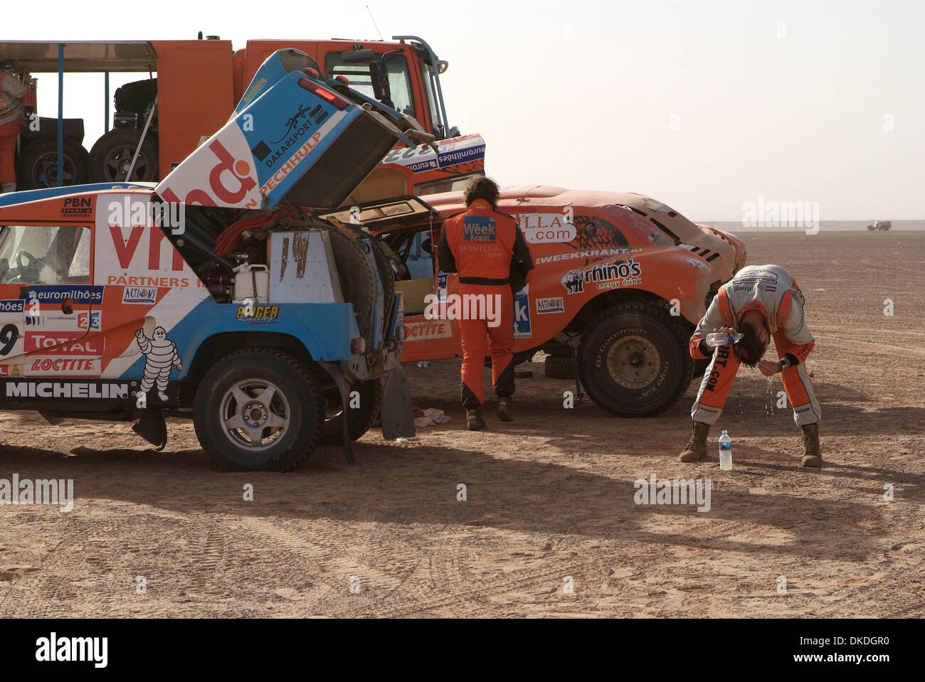 Dusche Rally 15. Januar 2007 - Tichit, Mauretanien - Stufe 9 der Rallye Lisboa ...