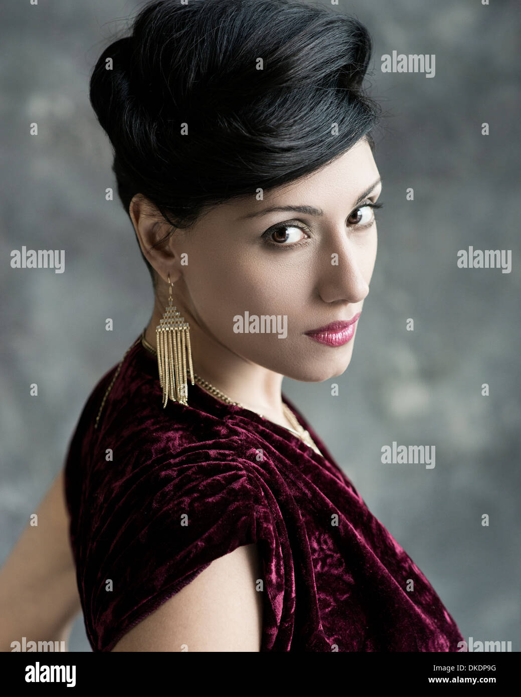 Porträt der Schauspielerin Tehmina Sunny im studio Stockfoto