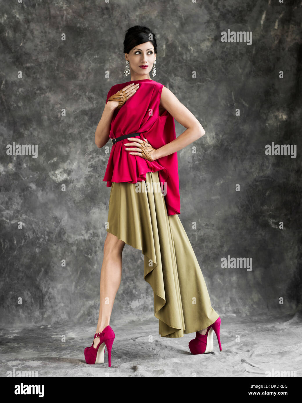 Porträt der Schauspielerin Tehmina Sunny im studio Stockfoto