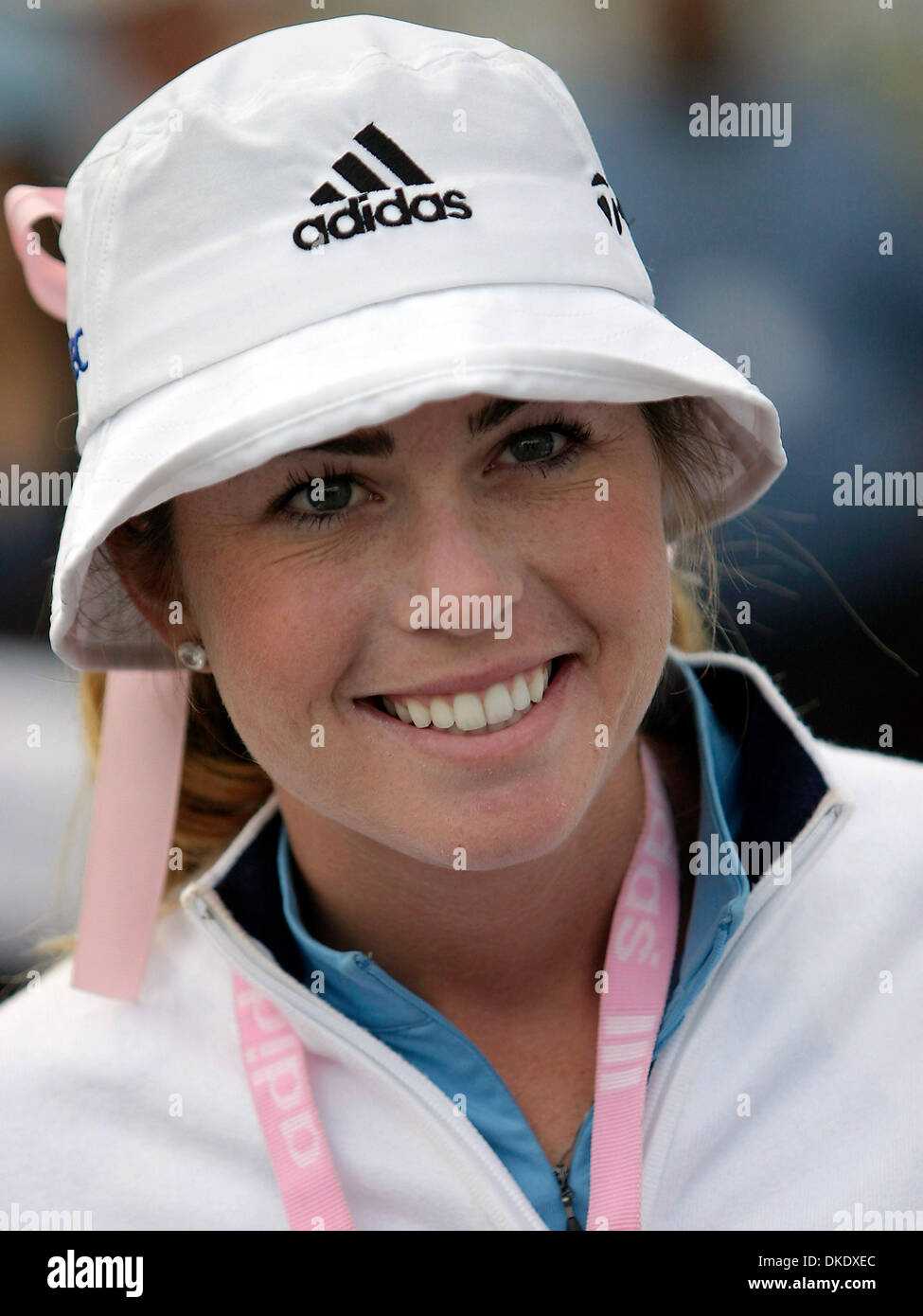 6. Juni 2007 - Havre de Grace, Maryland, USA - Bulle Rock Golf Course: 21-jährige PAULA CREAMER außerhalb der Players-Lounge nach ihrer Praxis Wahlgang am Mittwoch.  Kaffeesahne wird morgen in Runde 1 der McDonalds LPGA Championship Abschlag. (Kredit-Bild: © James Berglie/ZUMA Press) Stockfoto