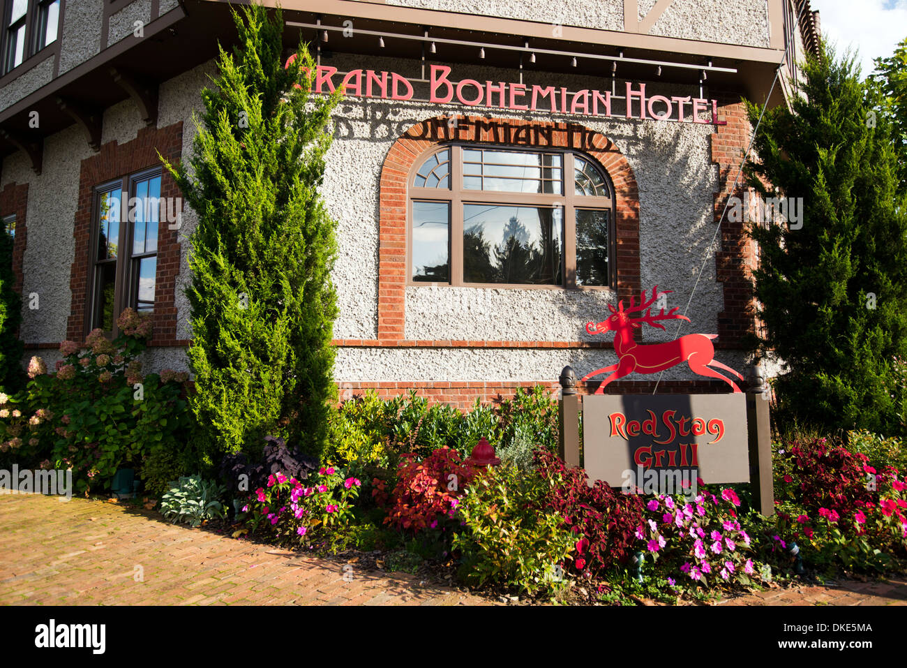 Grand Bohemian Hotel und Rothirsch Grill Restaurant in Asheville, North Carolina Stockfoto