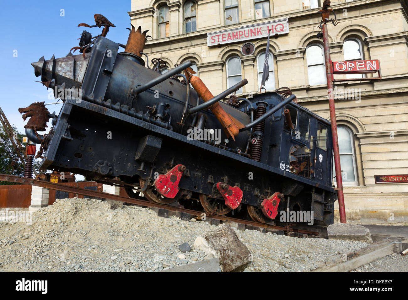 Der Dampf-Punk Lokomotive in Neuseeland Stockfoto