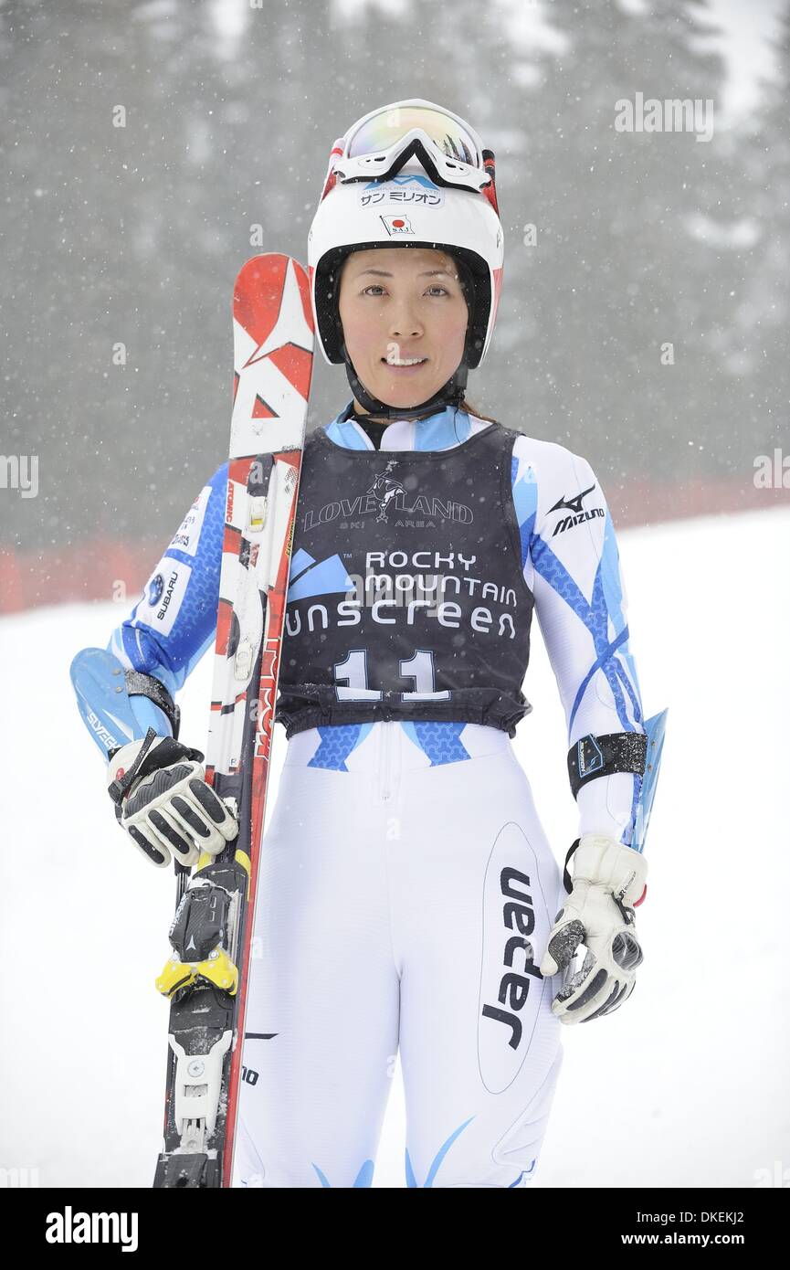 Loveland Valley Ski Area, Colorado, USA. 3. Dezember 2013. EMI Hasegawa (JPN) Ski Alpin: Emi Hasegawa Japan stellt sich vor die Nor-Am Cup Damen Riesenslalom in Loveland Skigebiet Valley, Colorado, USA. Bildnachweis: Hiroyuki Sato/AFLO/Alamy Live-Nachrichten Stockfoto