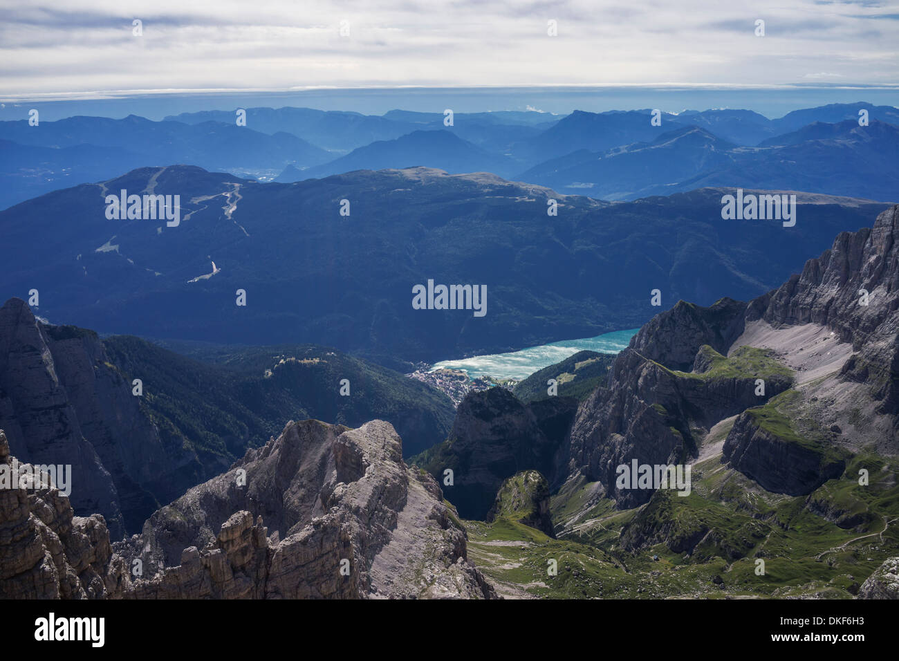 See von Molveno, Brenta-Dolomiten, Italien Stockfoto