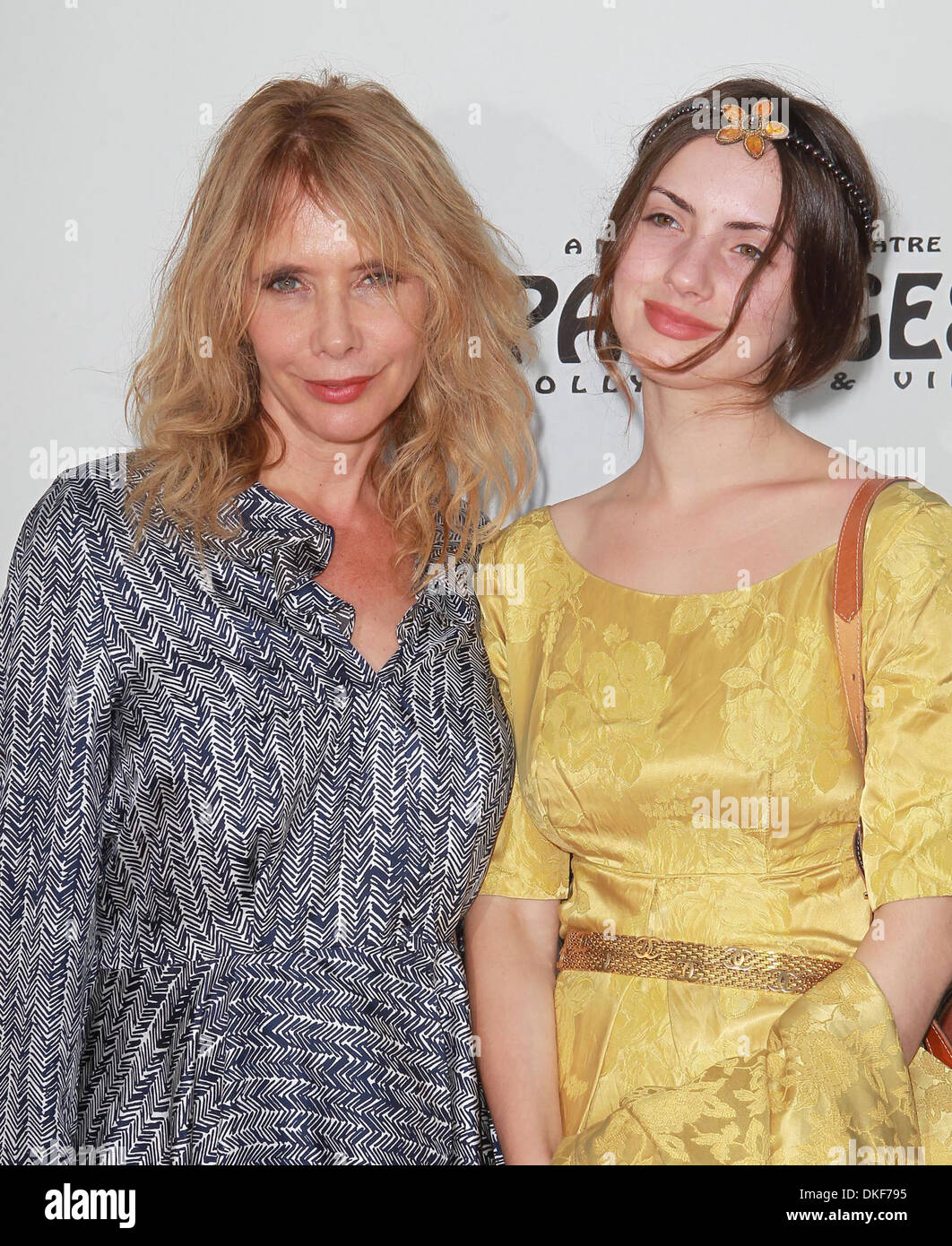 Rosanna Arquette und Tochter Zoe Bleu Sidel statt "The Book of Mormon" Opening Night am Pantages Theatre - Ankünfte Hollywood Stockfoto