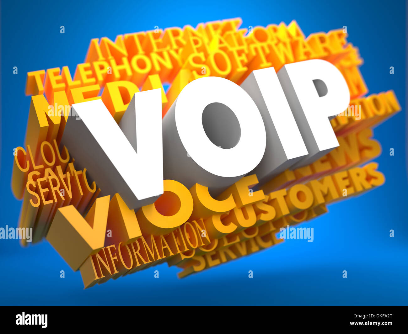 VOIP. WordCloud Konzept. Stockfoto