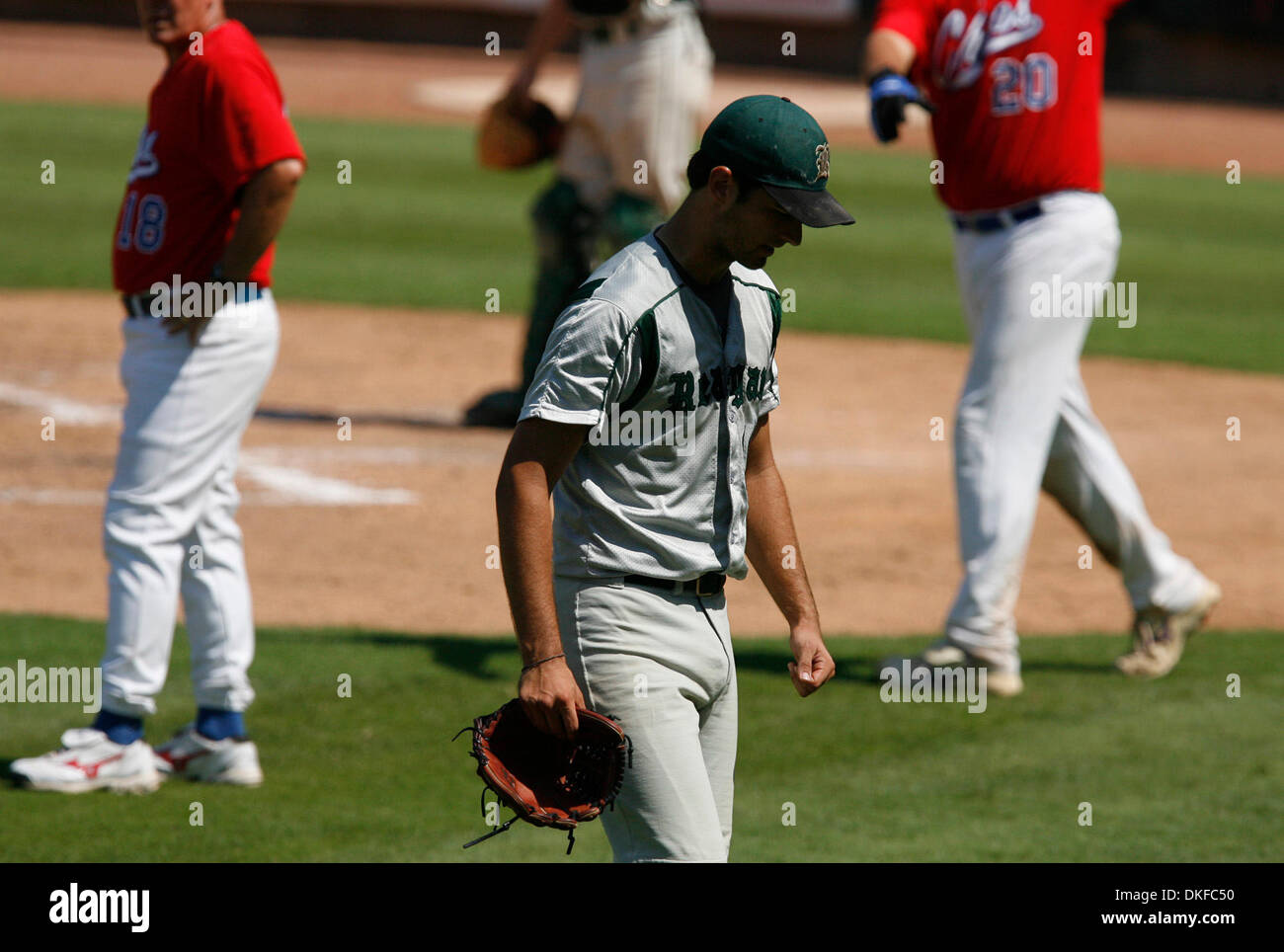 Reagans Carter Hahn geht weg von dem Hügel im siebten Inning gegen Austin Westlake bei 5A regionalen Baseball Endspiel bei Dell Diamond Field in Round Rock, Texas am Samstag, 6. Juni 2009. Kin Mann Hui/kmhui@express-news.net (Credit-Bild: © San Antonio Express-News/ZUMA Press) Stockfoto