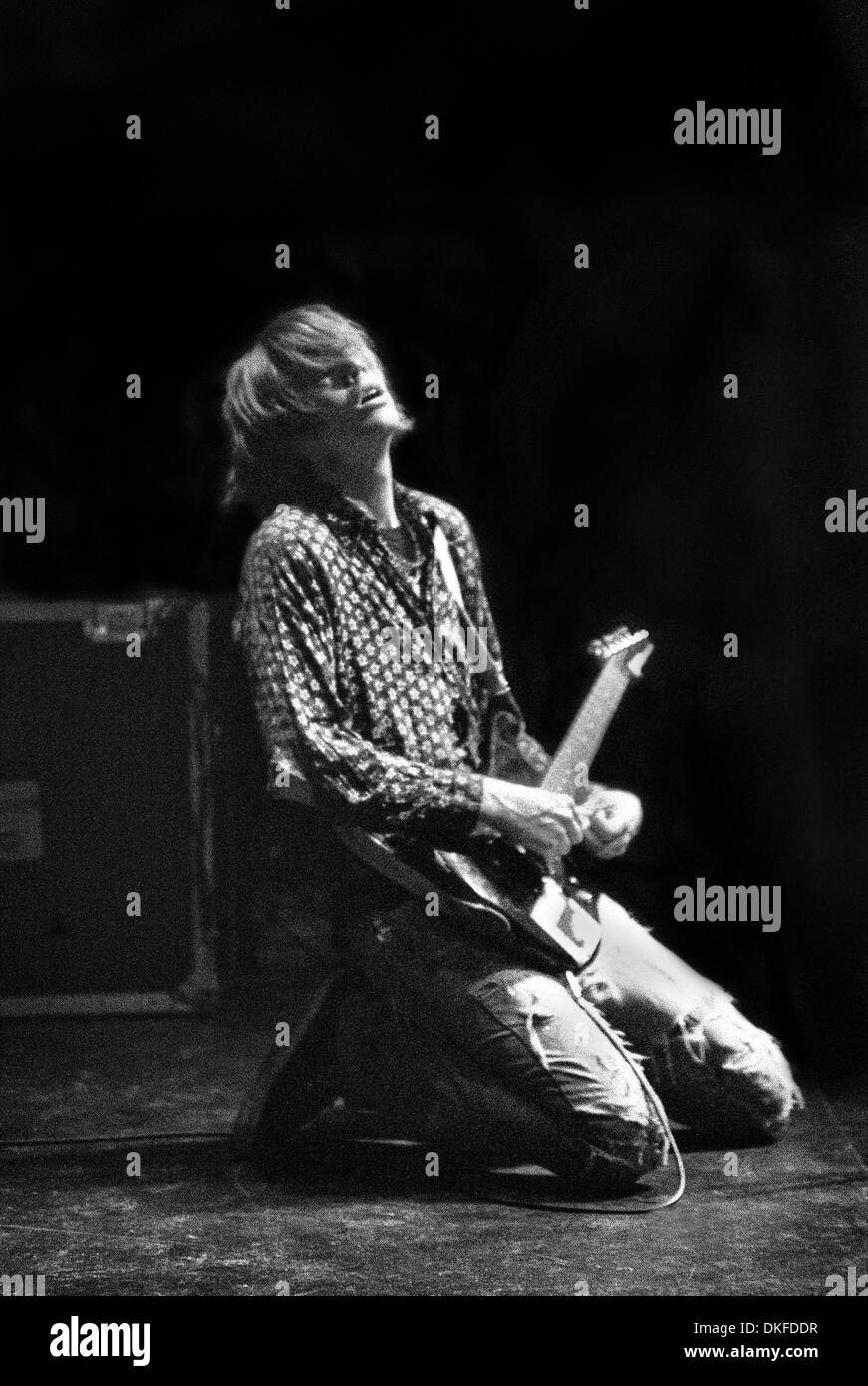 Thurston Moore, Sonic Youth, live auf der Bühne des Town & Country Club London 1987 Stockfoto
