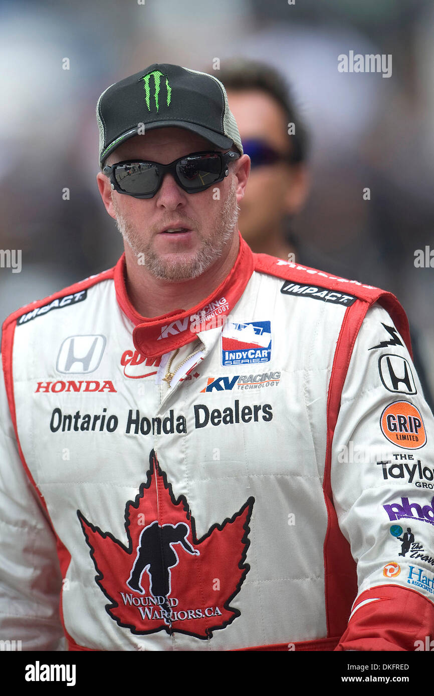 11. Juli 2009 - Toronto, Ontario, Kanada - PAUL TRACY Ontario Honda Händler-wounderdwarriers.ca im Auto Nr. 15 am 2. Tag 2009 Honda Indy an Exhibition Place Toronto im Zeittraining. (Kredit-Bild: © Nick Turchiaro/Southcreek Global/ZUMA Press) Stockfoto