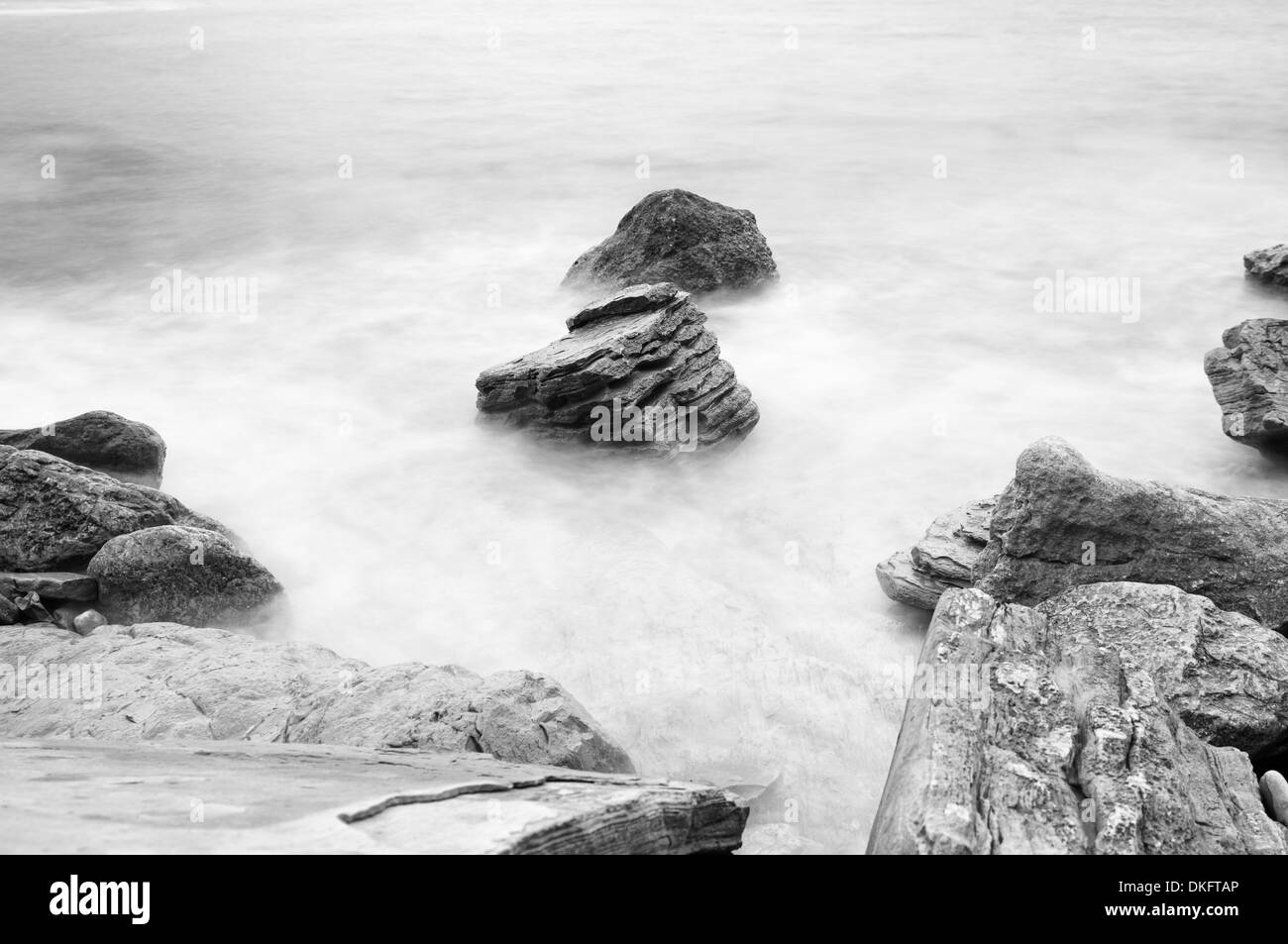 Bucht mit Felsen, Mallorca, Spanien Stockfoto