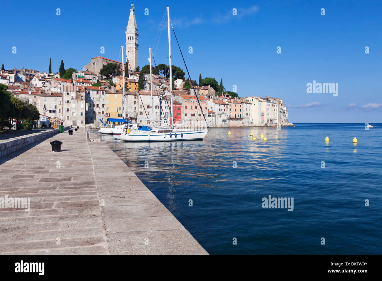 Altstadt und die Kathedrale von St. Euphemia, Rovinj, Istrien, Kroatien, Adria, Europa Stockfoto