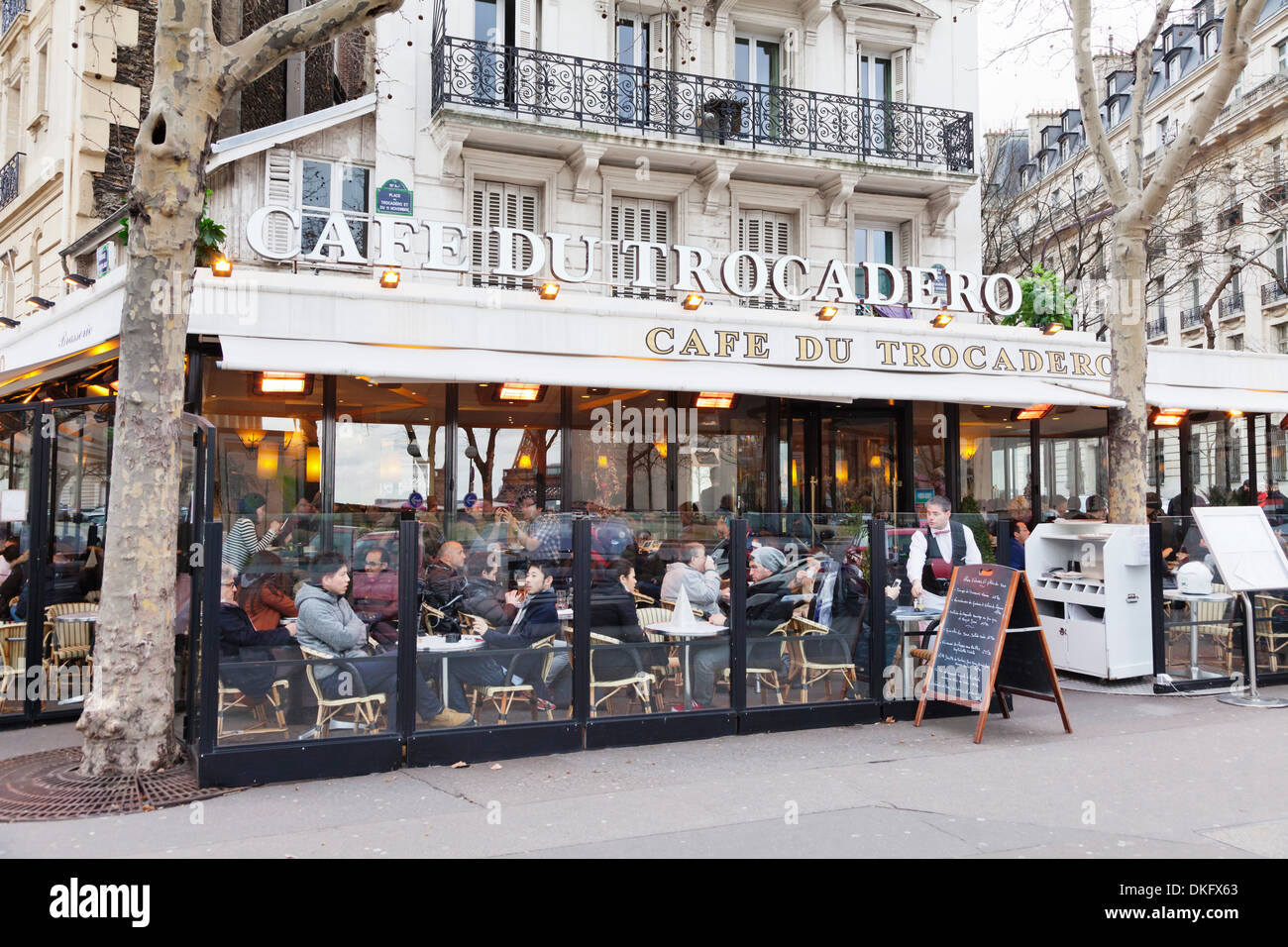 Cafe du Trocadéro, Trocadero, Paris, Île-de-France, Frankreich Stockfoto