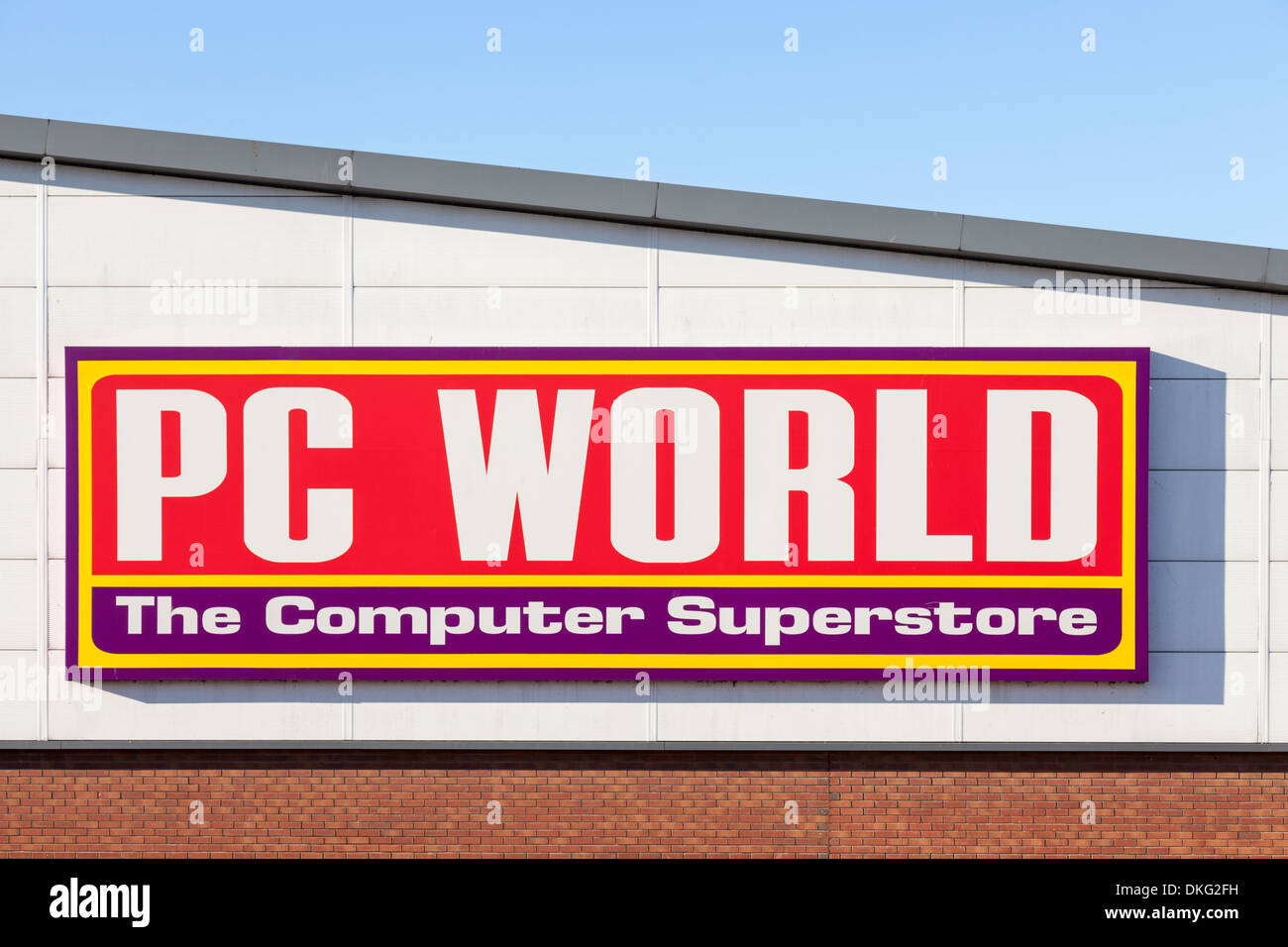 PC-Welt "The Computer Superstore" Store Schild am Schloss Marina Retail Park, Nottingham, England, UK Stockfoto