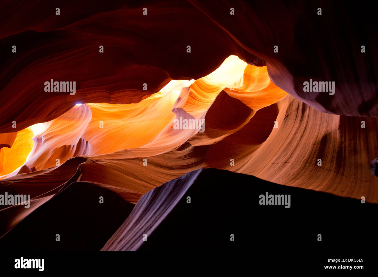 Ausgewaschene Höhle Felsformation, Antelope Canyon, Page Arizona, USA Stockfoto