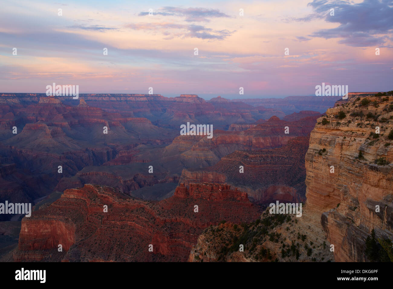 Sonnenuntergang am Grand Canyon South Rim, Nevada, USA Stockfoto