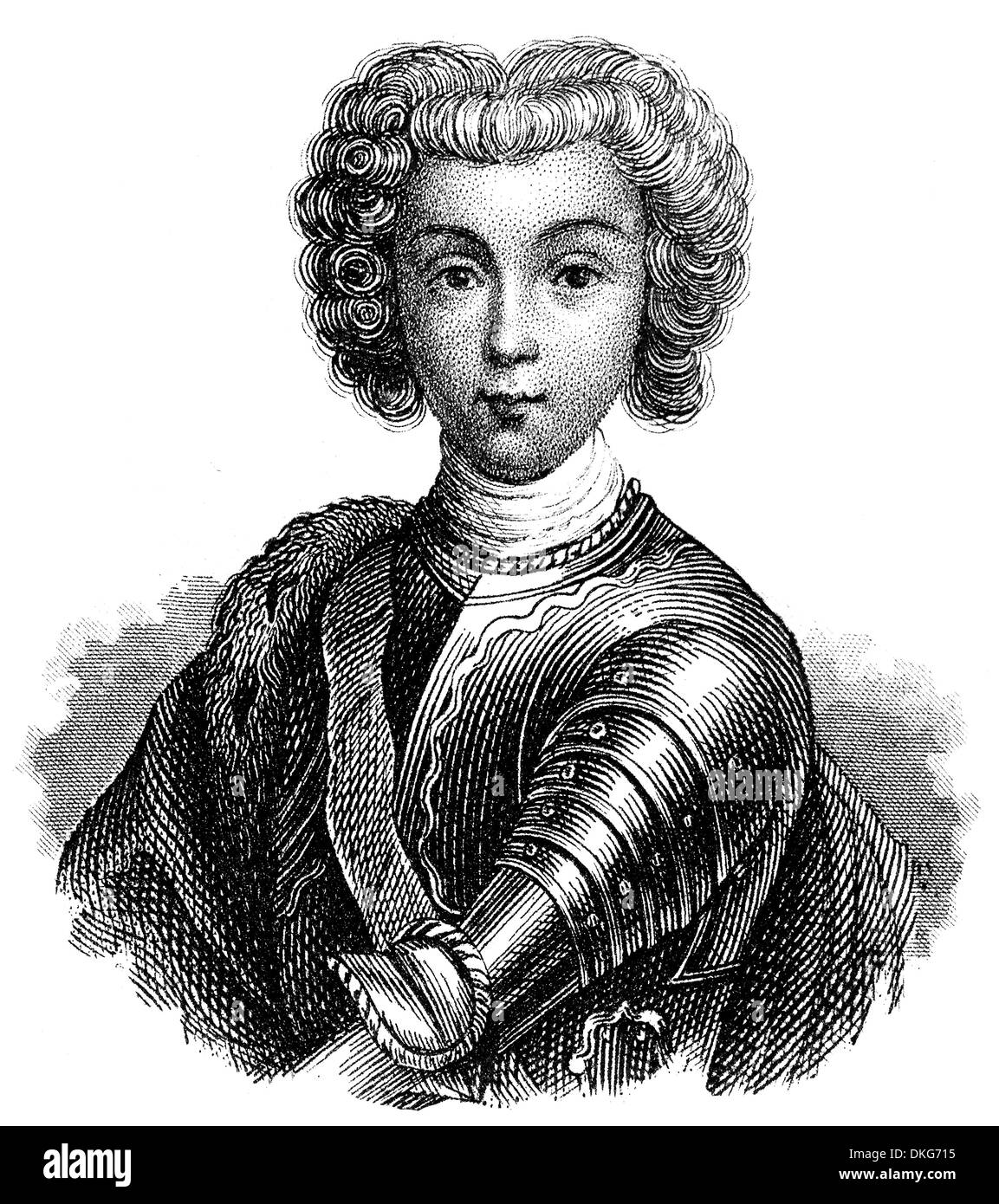 Porträt von Peter III, 1728-1762, III Pyotr Fyodorovich, Kaiser von Rußland im Jahre 1762, Stockfoto