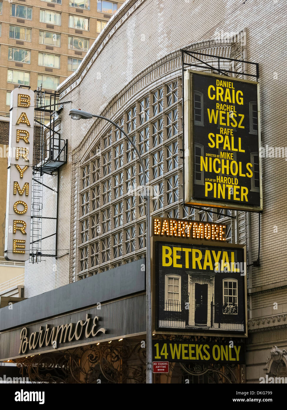 Ethel Barrymore Theater Festzelt in Times Square, New York Stockfoto