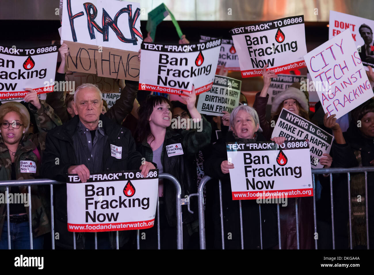 Umwelt-Aktivisten protestieren gegen Fracking (Fracking) Stockfoto