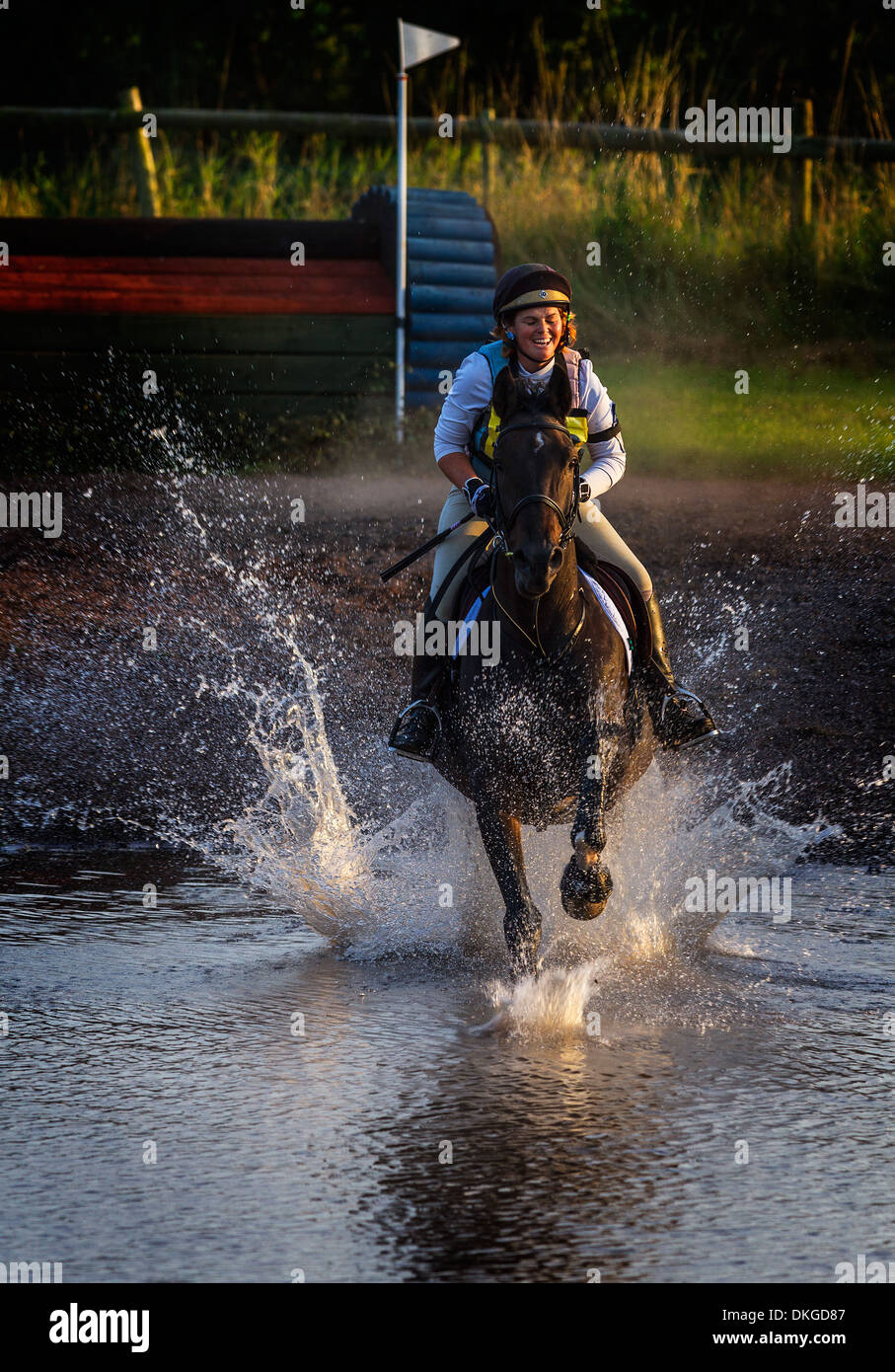 Reiter Wettbewerb in cross Country event Stockfoto