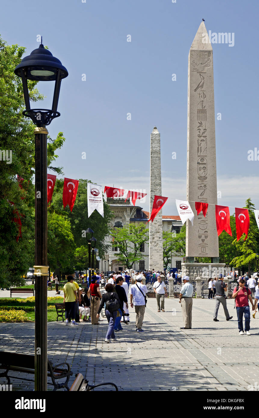 Obelisk im Hippodrom, Istanbul, Türkei Stockfoto