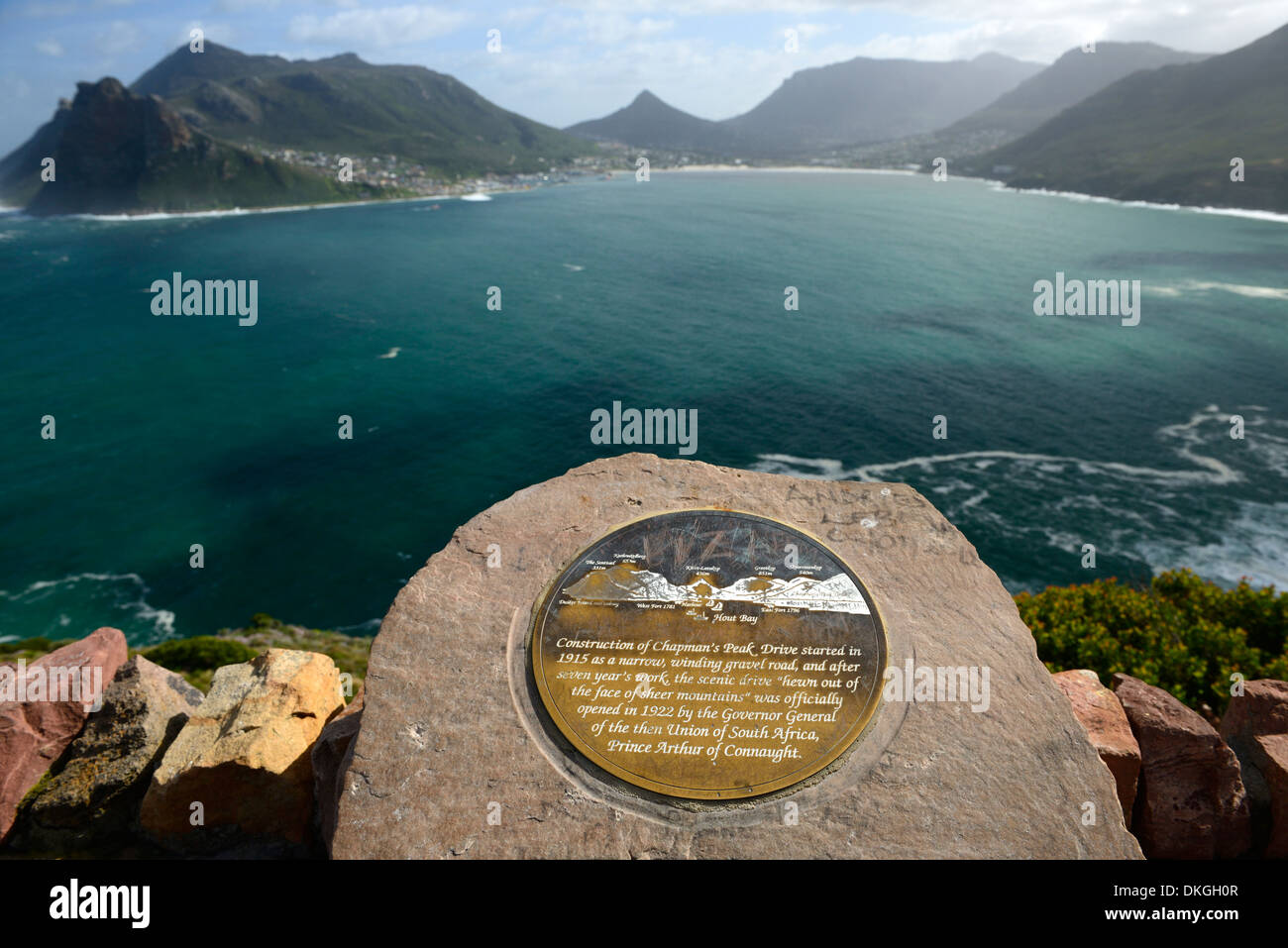 Chapmans Peak Drive Ansicht Hout bay Atlantic Ocean Cape Town Halbinsel Südafrika landschaftlich treibende spektakuläre Landschaft chapman Stockfoto