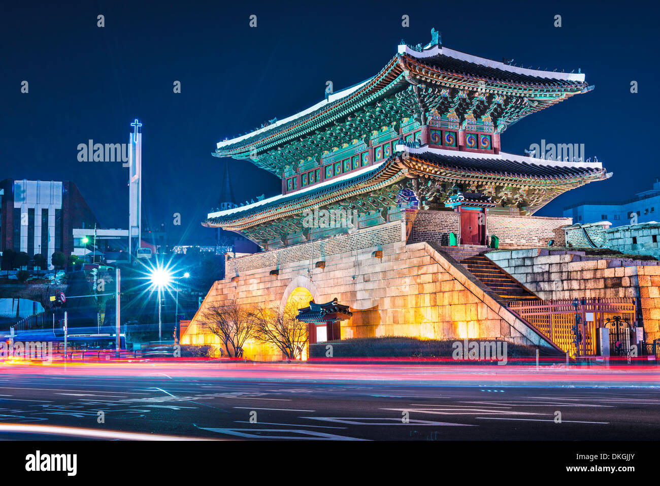 Seoul, Südkorea am Namdaemun-Tor. Stockfoto