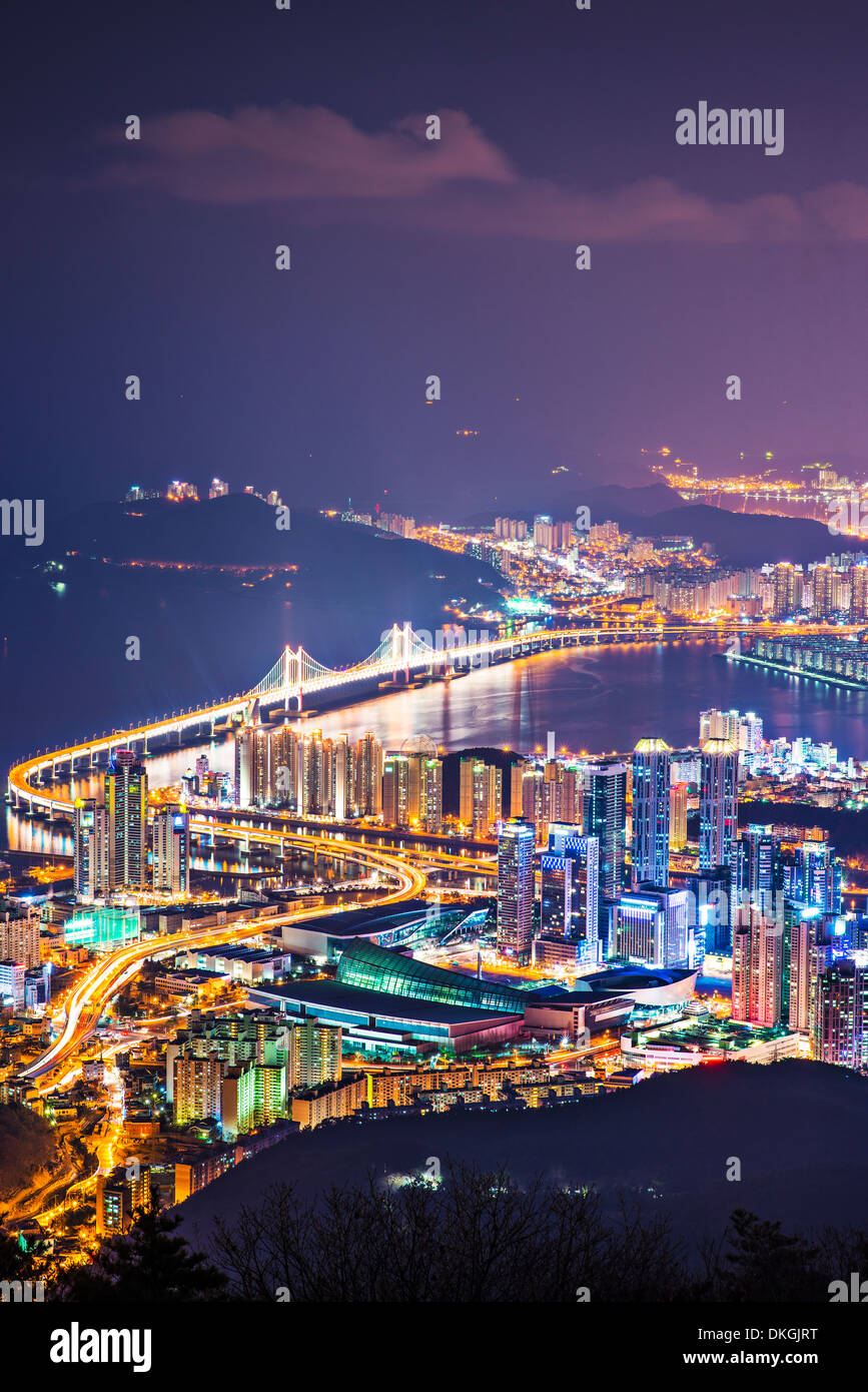 Skyline von Busan, Südkorea. Stockfoto