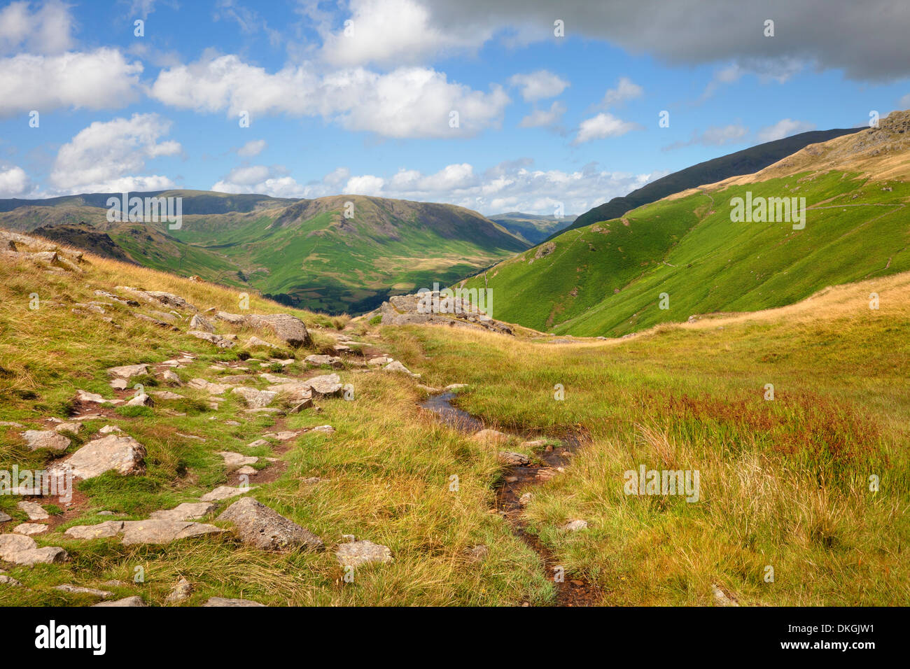 Berge in der Nähe von Grasmere, Lake District, Cumbria, England. Stockfoto