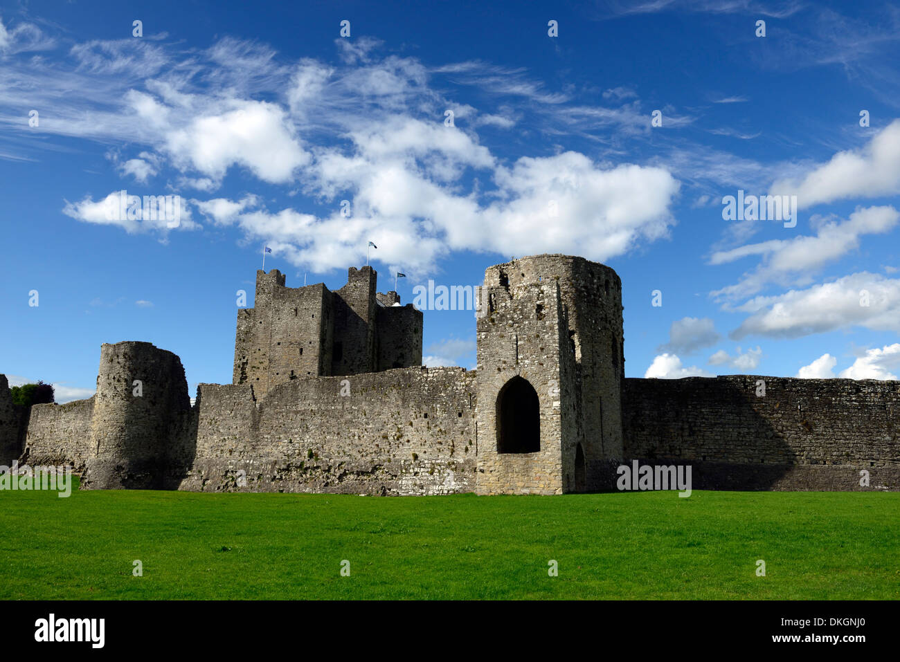 Boyne Valley Meath Ireland Anglo Norman Hugh de lacy Festung Burg Trim Stockfoto