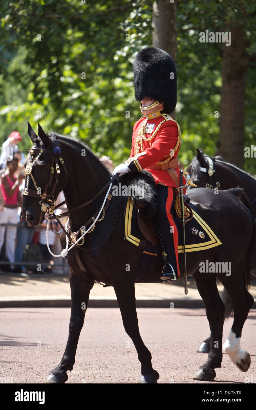 Trooping der Farben für Geburtstag der Queen in London eine von Londons am meisten beliebte jährliche Royal-Events Stockfoto