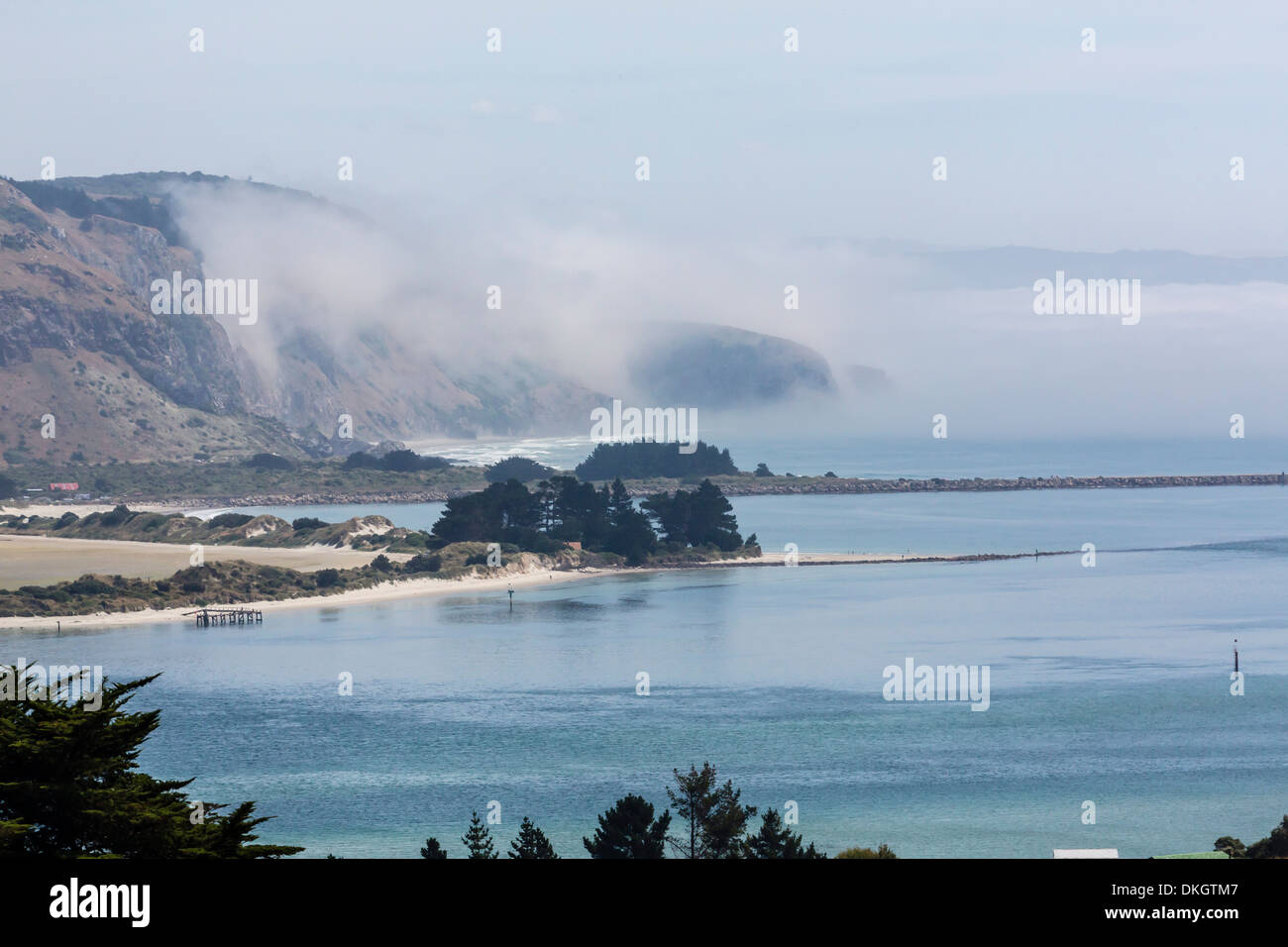 Die natürliche Innenhafen von Dunedin, Südinsel, Neuseeland, Pazifik Stockfoto