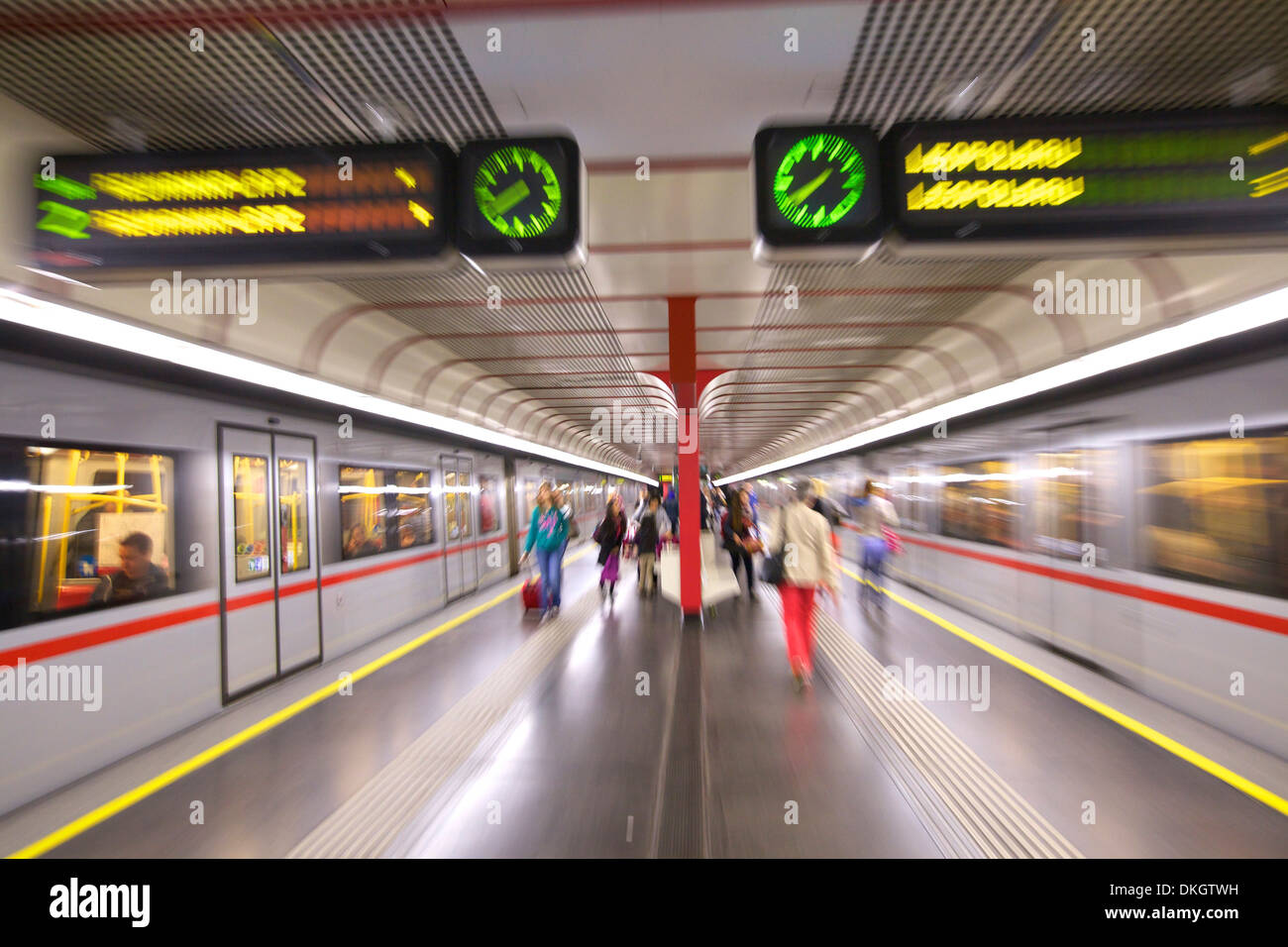 U-Bahn, Wien, Österreich, Europa Stockfoto