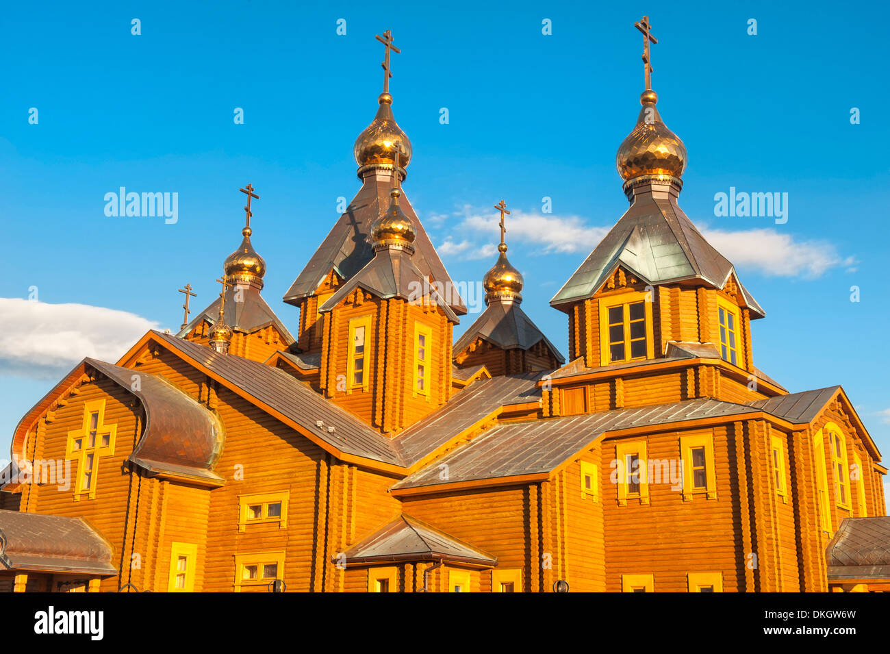Orthodoxe Kathedrale der Heiligen Dreifaltigkeit, sibirische Stadt Anadyr, Tschukotka Provinz, russischen Fernen Osten, Eurasien Stockfoto