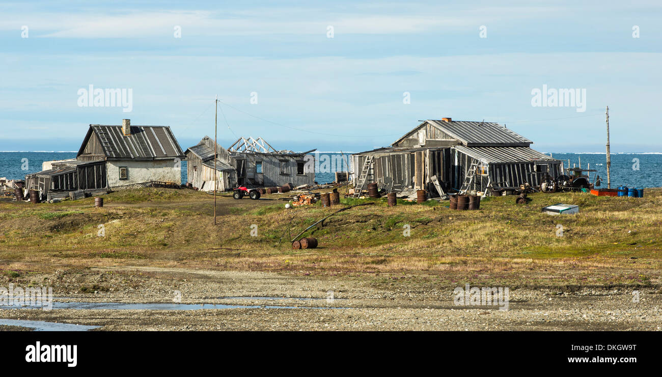 Zweifelhaft Dorf, Wrangel Island, UNESCO World Heritage Site, Chuckchi Meer, russischen Fernen Osten, Russland, Europa Stockfoto