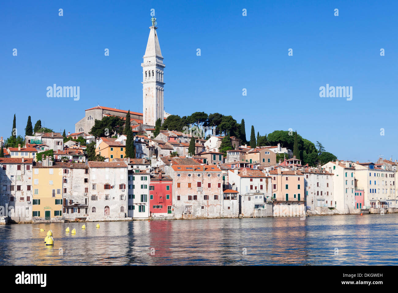 Altstadt und die Kathedrale von St. Euphemia, Rovinj, Istrien, Kroatien, Adria, Europa Stockfoto