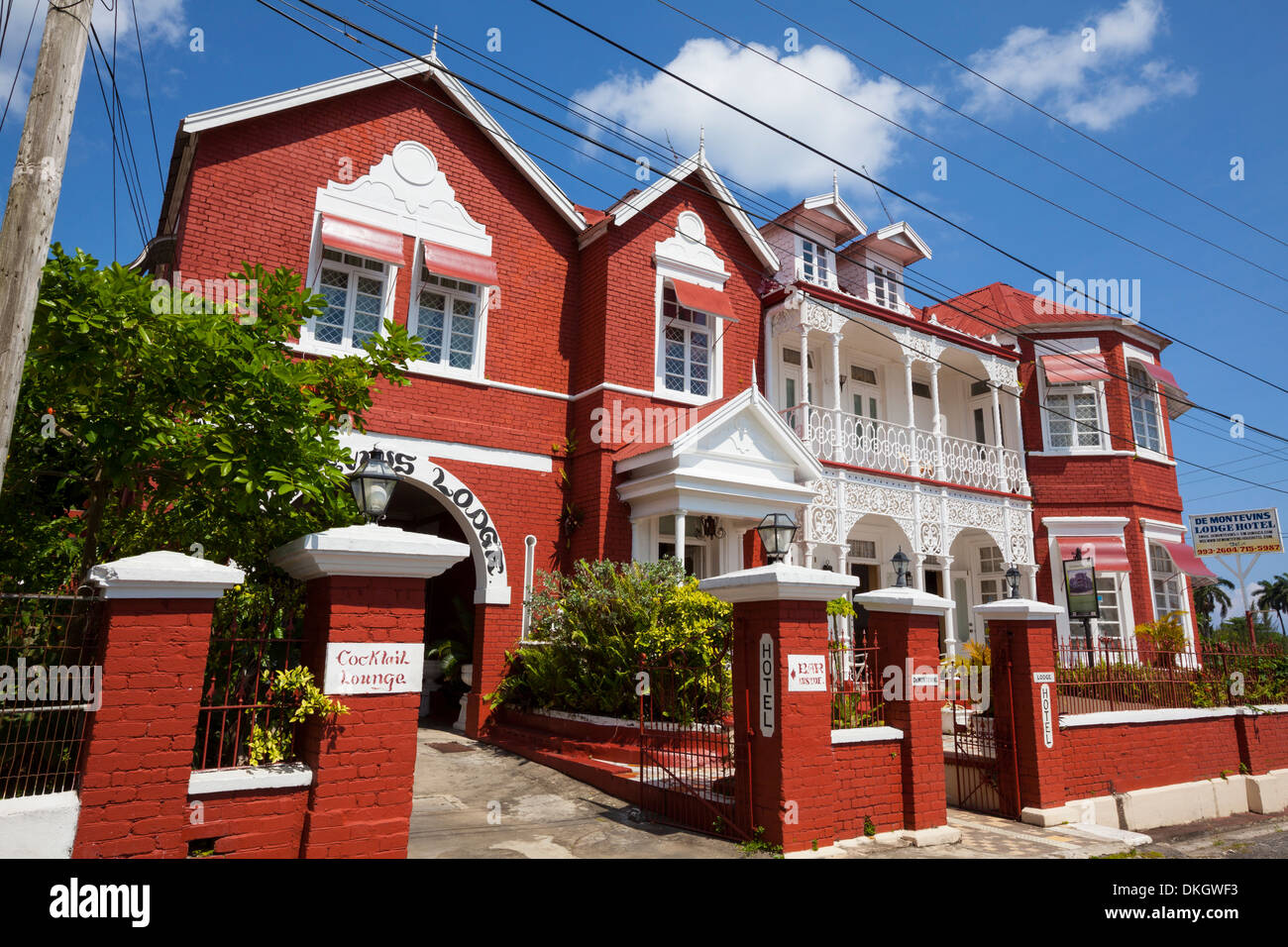 Kolonialarchitektur, Port Antonio, Jamaika, West Indies, Karibik, Mittelamerika Stockfoto