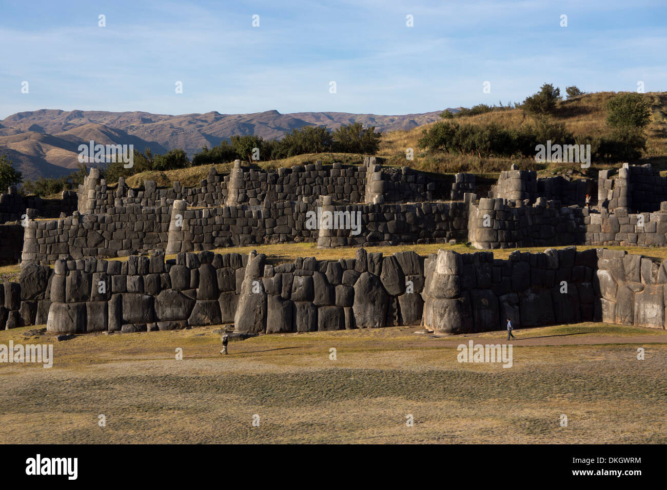 Sacsayhuaman, die ehemalige Hauptstadt des Inka Reiches, UNESCO-Weltkulturerbe, Cuzco, Peru, Südamerika Stockfoto