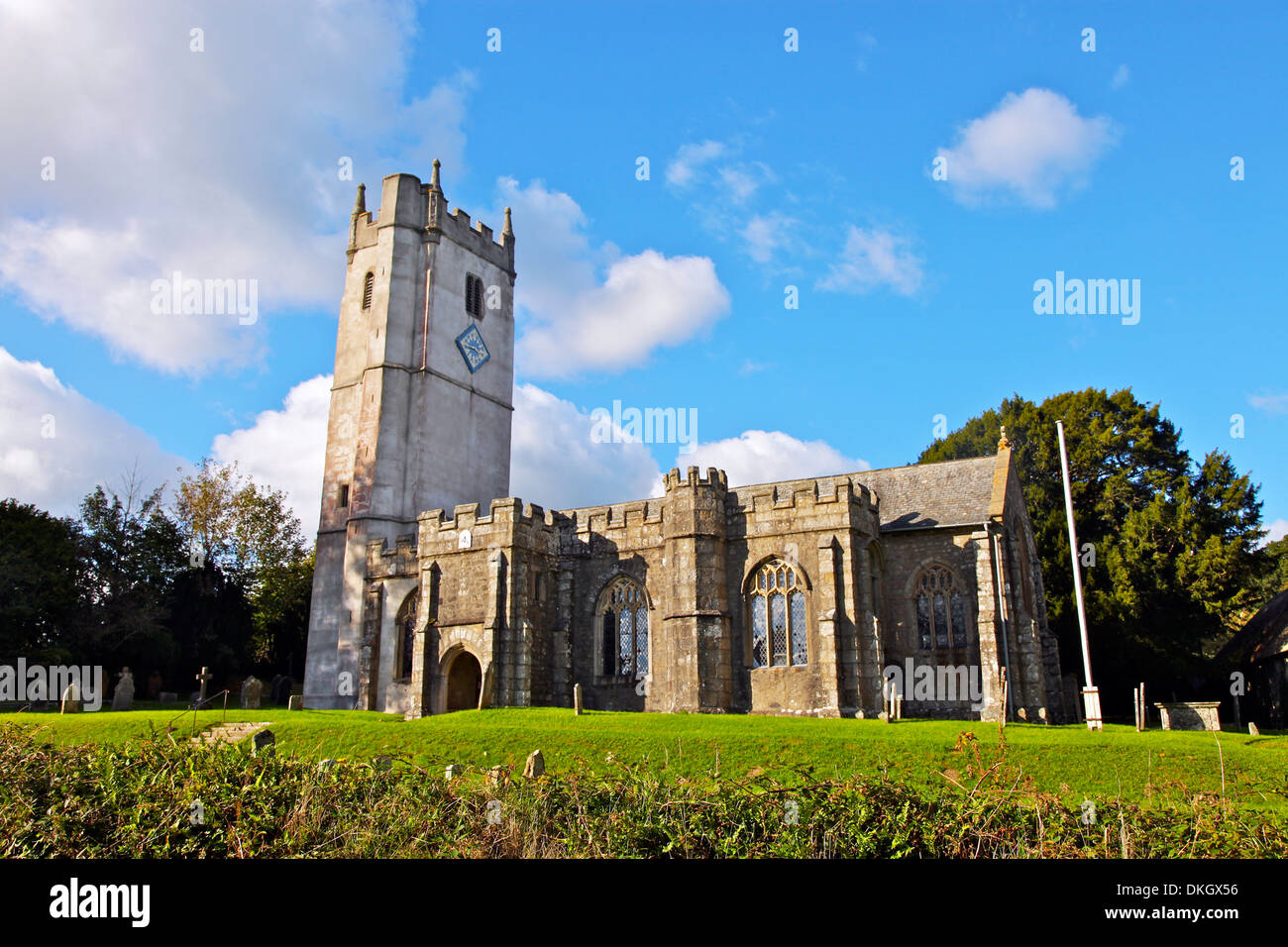 St. Winifred Kirche aus dem 15. Jahrhundert, Manaton, Dartmoor, Devon, England, Vereinigtes Königreich, Europa Stockfoto